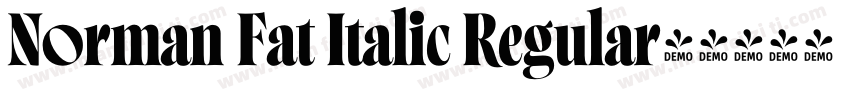 Norman Fat Italic Regular字体转换